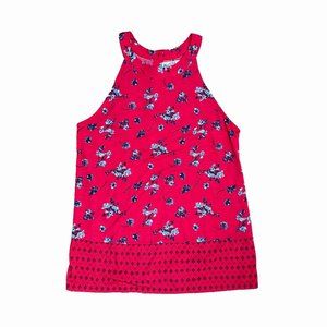 Wallflower Womens Halter Top Tank Red Floral Size Medium
